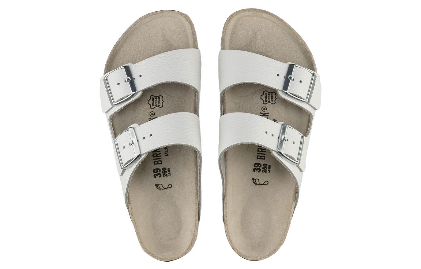 Birkenstock Arizona Leather Sandals 'White' 圖 4