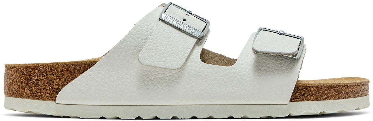 柏肯 Arizona 皮革 舒適增高百搭厚底金屬搭扣 一字拖鞋 男女同款 白色 窄版 Buy 柏肯 Arizona 皮革 舒適增高百搭厚底金屬搭扣 一字拖鞋 男女同款 白色 窄版