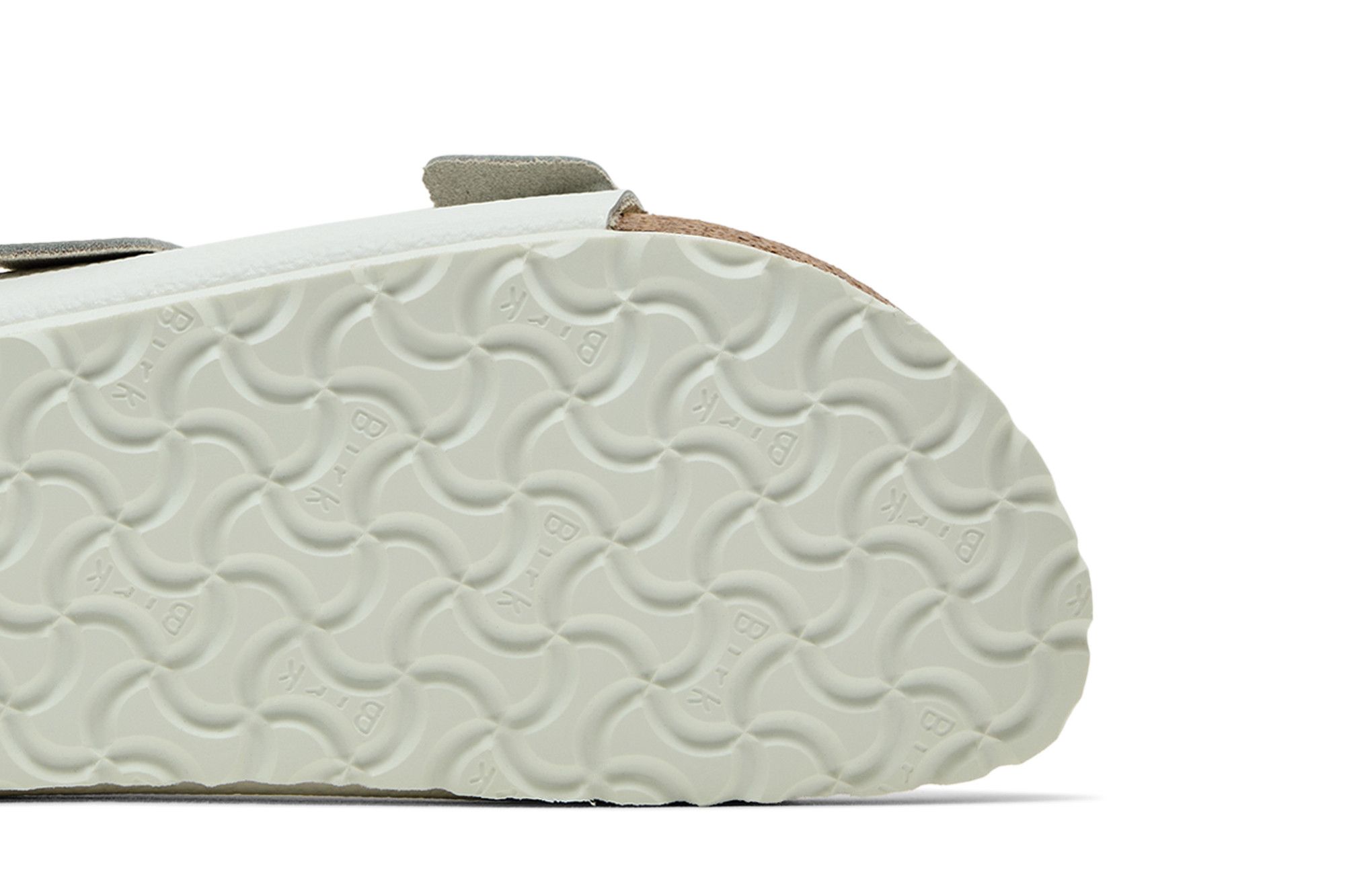 Purchase 柏肯 Arizona 皮革 舒適增高百搭厚底金屬搭扣 一字拖鞋 男女同款 白色 窄版