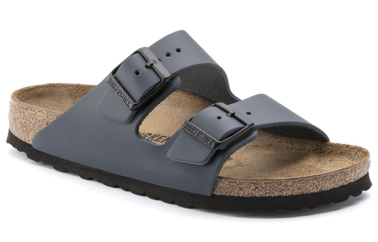 Lookbook Birkenstock Arizona Natural Leather Narrow Fit 'Blue' 51153