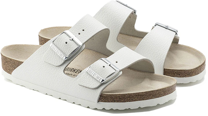 Birkenstock Arizona Natural Leather Narrow Fit 'White' 51133 Shop Birkenstock Arizona Natural Leather Narrow Fit 'White' 51133