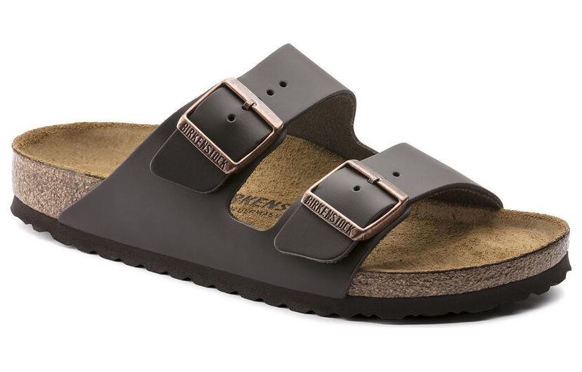 Birkenstock Arizona Natural Leather Narrow Fit Sandals 'Dark Brown' 圖 2