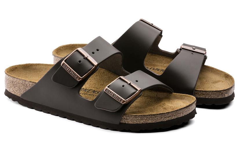 Birkenstock Arizona Natural Leather Narrow Fit Sandals 'Dark Brown' 圖 3