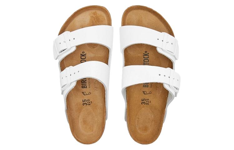 Lookbook Sandal Kulit Alami Birkenstock Arizona 'Putih' 1025048