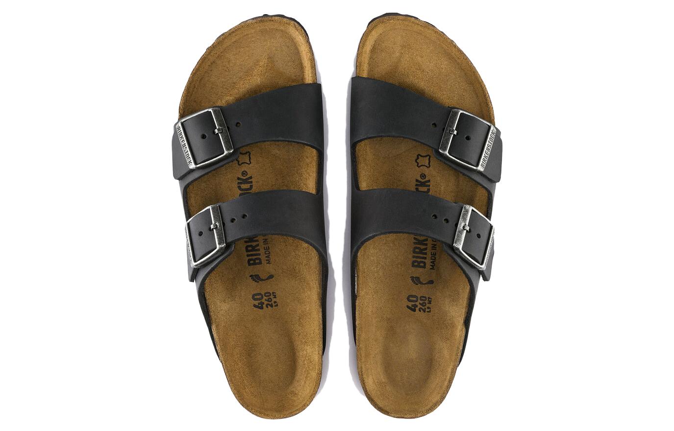 Shop Birkenstock Arizona Kulit Minyak Hitam 0552111