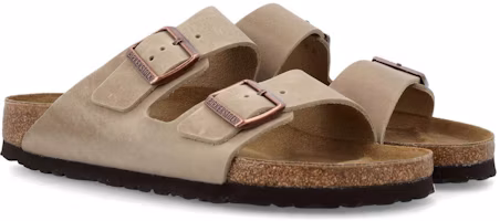 Lookbook Birkenstock Arizona Geöltes Leder Tabakbraun ''Beige'' 0352203