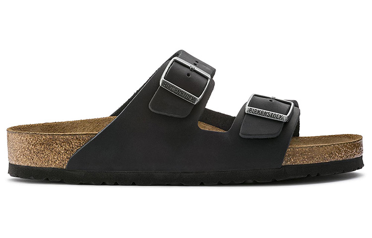 Order Birkenstock Arizona Oiled Nubuck Leather Narrow Fit Sandals 'Black' 752483