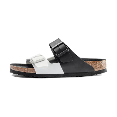 Birkenstock Arizona Series Fashion Black White Colorblock Version Sandals