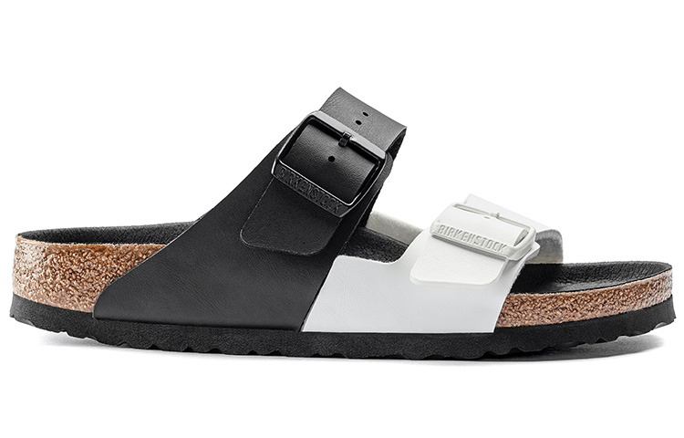 Order Sandalias Birkenstock Arizona Moda Negro Blanco Bloque de Color 1019703