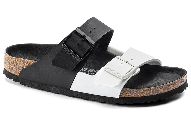 Lookbook Sandalias Birkenstock Arizona Moda Negro Blanco Bloque de Color 1019703