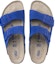 Shop Birkenstock 織物 百搭舒適 時尚涼拖 女款 藍色