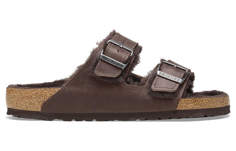 Order Birkenstock Arizona Shearling 'Brown Regular Edition' 1025654