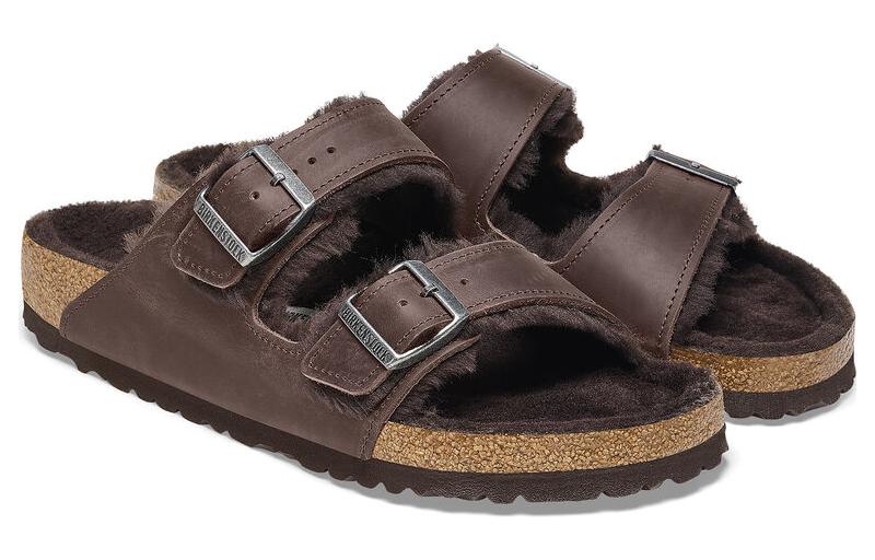 Lookbook Birkenstock Arizona Shearling 'Brown Regular Edition' 1025654