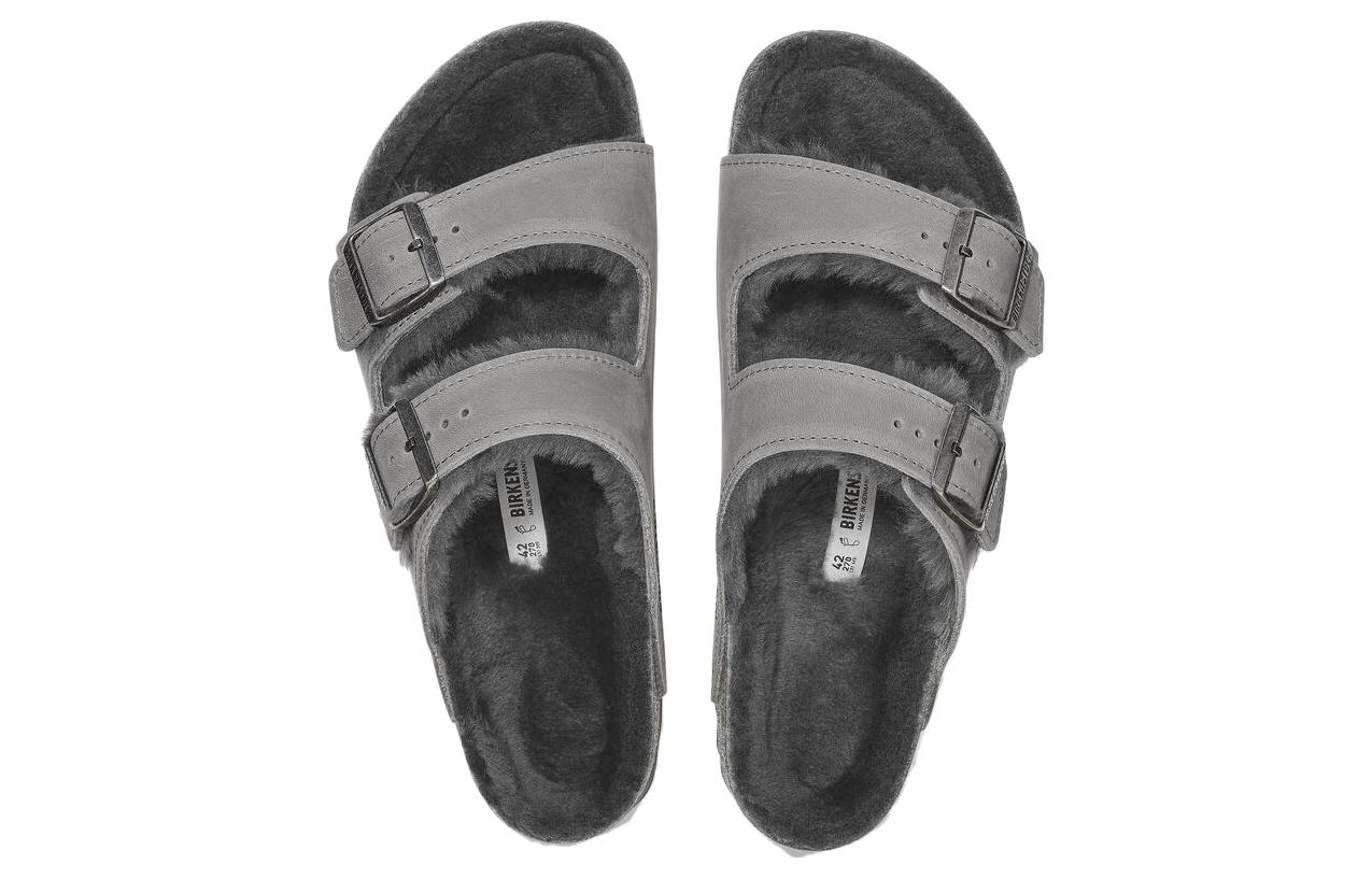 Shop Birkenstock Arizona Shearling 'Grey' 1025658