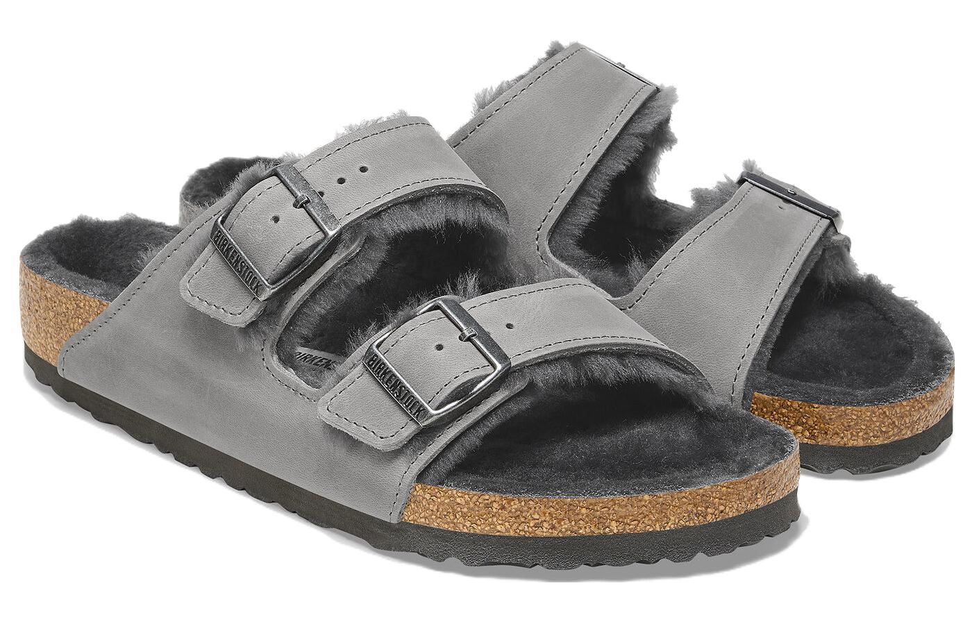 Lookbook Birkenstock Arizona Shearling 'Grey Comfort' 1025646