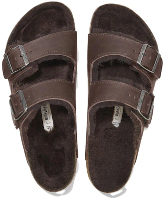 Birkenstock Arizona Shearling 'Narrow Brown' 1025688 Shop Birkenstock Arizona Shearling 'Narrow Brown' 1025688