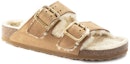 Order Birkenstock Arizona Shearling 'Narrow Light Brown' Coklat Muda 1023612