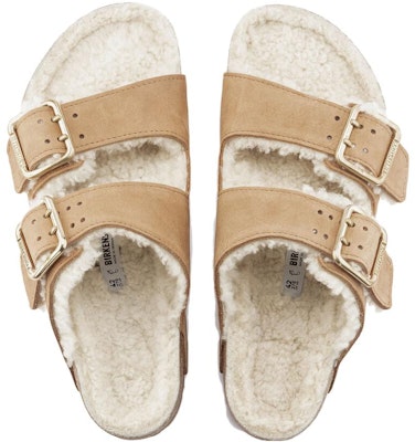 Birkenstock Arizona Shearling 'Narrow Light Brown' 1023612 Shop Birkenstock Arizona Shearling 'Narrow Light Brown' 1023612