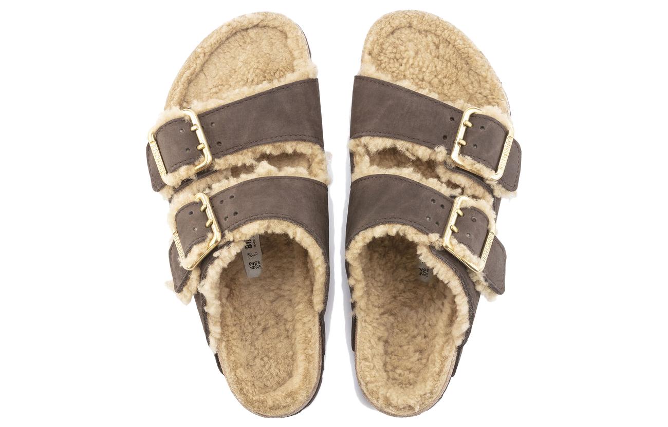Lookbook Birkenstock Arizona Shearling 'Suede Brown Nyaman' 1023632