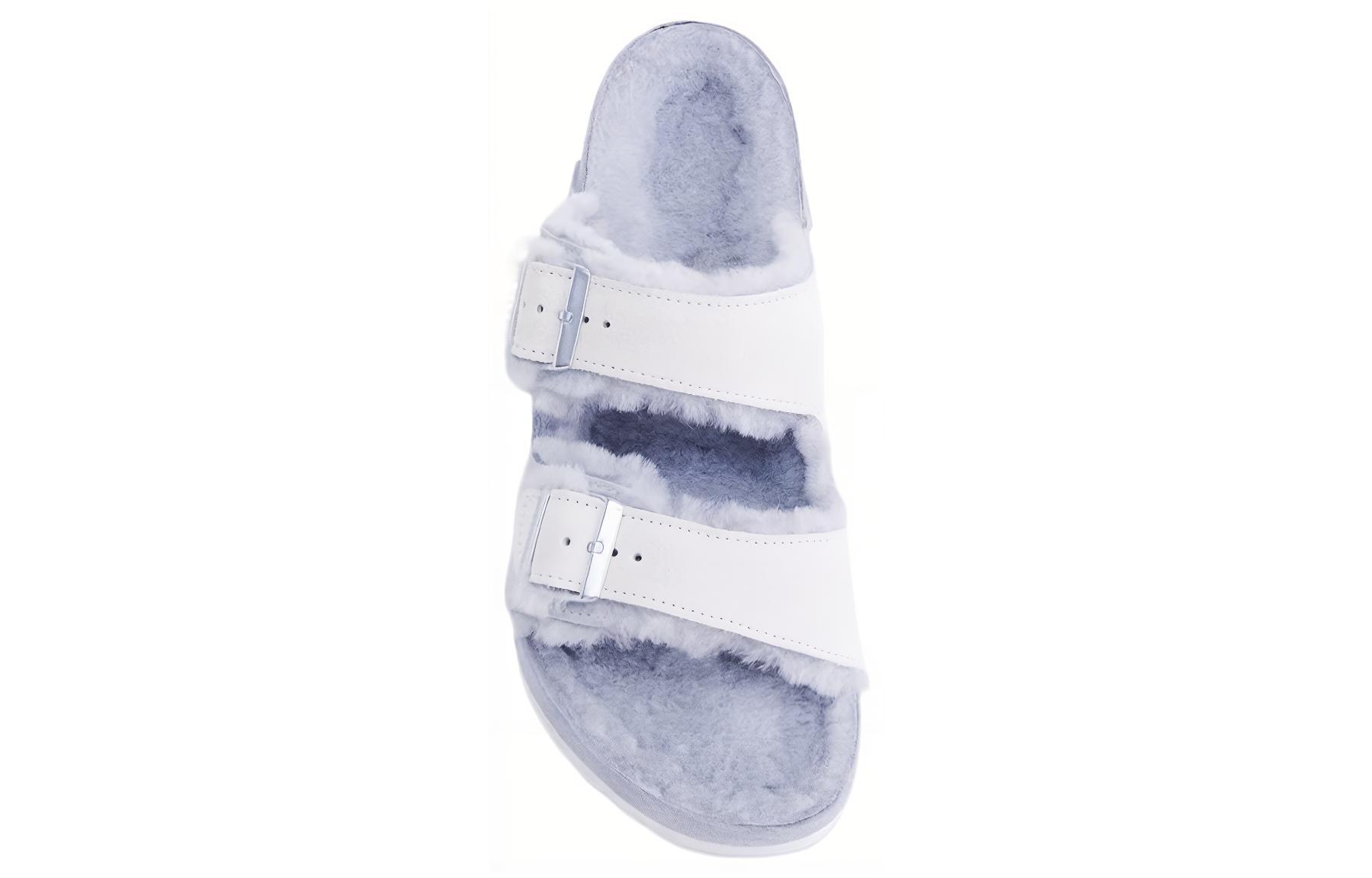 Shop Birkenstock Arizona Shearling Kith Pearl Blue Marshmallow 1023774/1023777