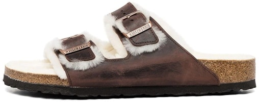 Birkenstock Arizona Shearling Oiled Leather 'Habana' 1021065 Birkenstock Arizona Shearling Oiled Leather 'Habana' 1021065