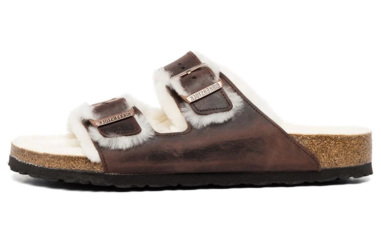 Birkenstock Arizona Shearling Oiled Leather 'Habana' 1021065