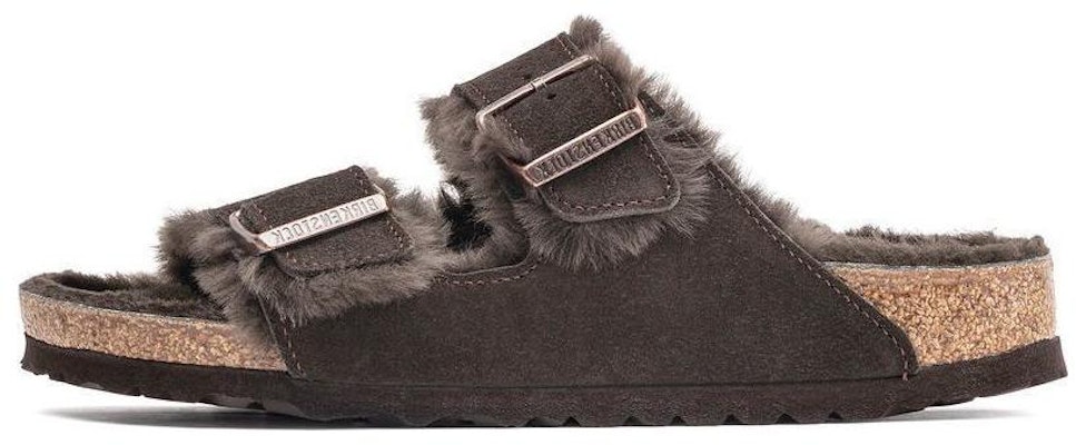 Birkenstock Arizona Shearling Suede Leather 'Mocca' 1020566 Buy Birkenstock Arizona Shearling Suede Leather 'Mocca' 1020566