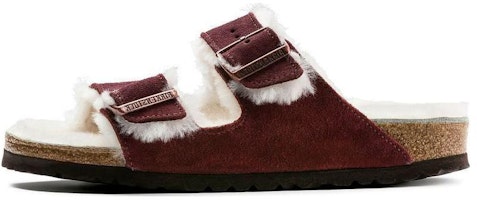 Birkenstock Arizona Shearling Suede Leather Narrow Fit 'Port' 1012247 Birkenstock Arizona Shearling Suede Leather Narrow Fit 'Port' 1012247