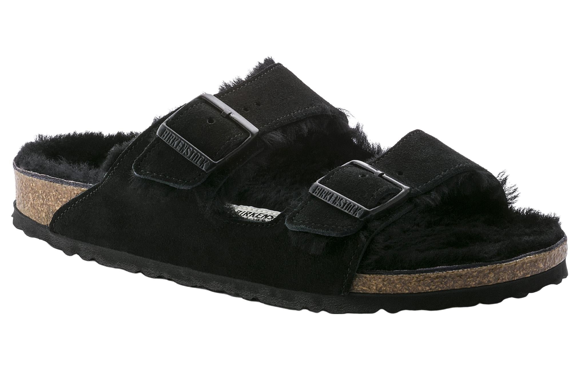 Order Birkenstock Arizona Piel Gamuza Forrada Ajuste Estrecho 0752663 'Negro' 0752661/0752663