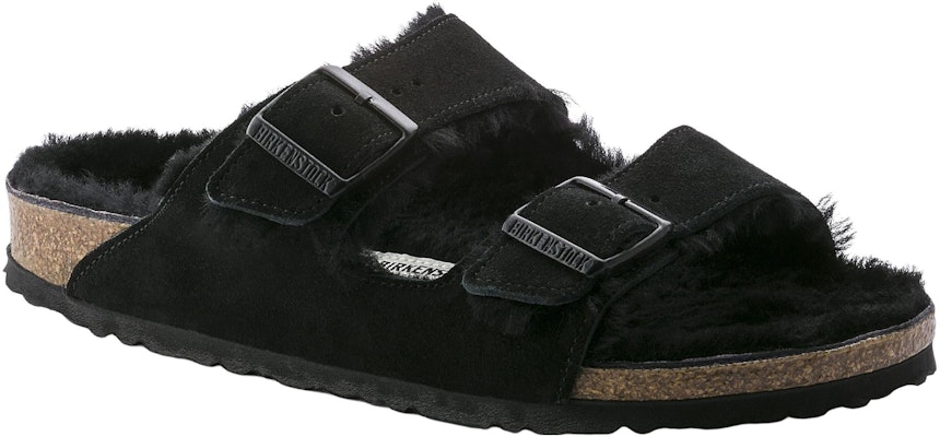 Birkenstock Arizona Shearling Suede Leather Narrow Fit 0752663 'Hitam' 0752661/0752663 Order Birkenstock Arizona Shearling Suede Leather Narrow Fit 0752663 'Hitam' 0752661/0752663