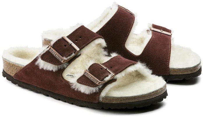 Birkenstock Arizona Shearling Suede Leather Narrow Fit 'Port' 1012247 Lookbook Birkenstock Arizona Shearling Suede Leather Narrow Fit 'Port' 1012247