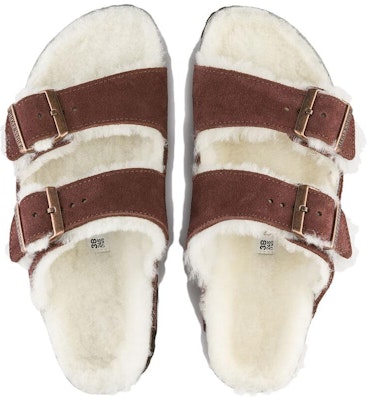 Birkenstock Arizona Shearling Suede Leather Narrow Fit 'Port' 1012247 Shop Birkenstock Arizona Shearling Suede Leather Narrow Fit 'Port' 1012247