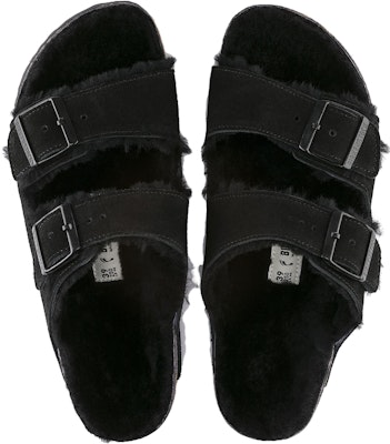 Birkenstock Arizona Shearling Suede Leather Narrow Fit 0752663 'Hitam' 0752661/0752663 Shop Birkenstock Arizona Shearling Suede Leather Narrow Fit 0752663 'Hitam' 0752661/0752663