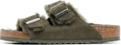 Birkenstock Arizona Shearling Suede Thyme Kasut Sandal Lelaki/Wanita 1025666/1025687