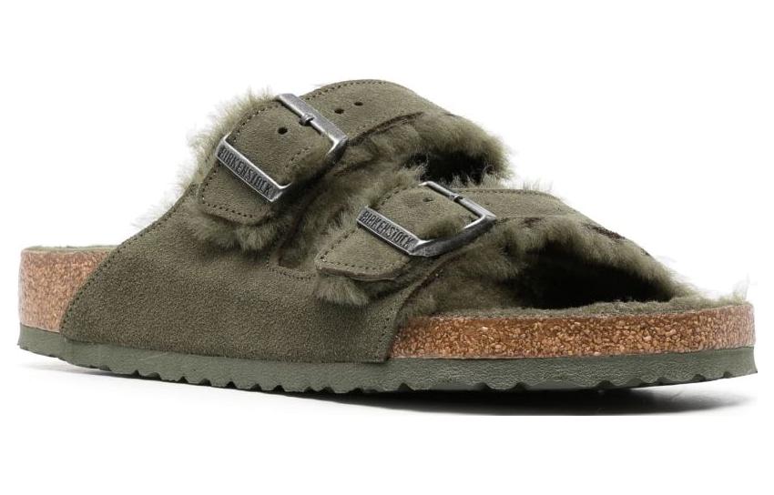 Order Birkenstock Arizona Shearling Suede Hijau Thyme 1025666/1025687