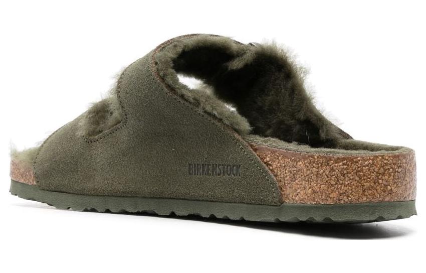 Shop Birkenstock Arizona Shearling Suede Hijau Thyme 1025666/1025687