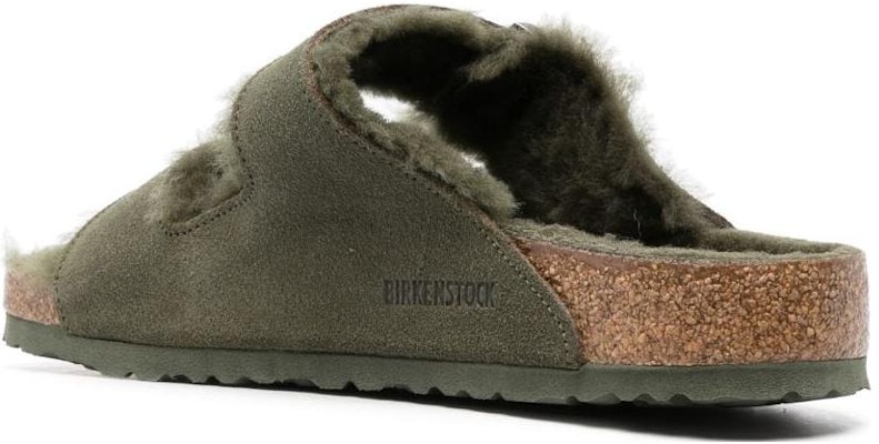 Birkenstock Arizona Shearling Suede Thyme 1025666/1025687 Shop Birkenstock Arizona Shearling Suede Thyme 1025666/1025687