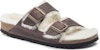 Sandal Birkenstock Arizona Shearling Kulit Lilin Narrow Fit 'Oiled Habana'. 1021049