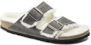 Order Birkenstock Arizona Shearling Kulit Oiled 'Iron' 1021067