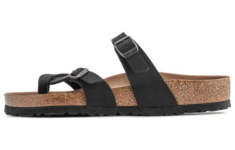 Birkenstock Mayari Vegan Birko-Flor Birkibuc Narrow Fit Sandals 'Black' 1021231
