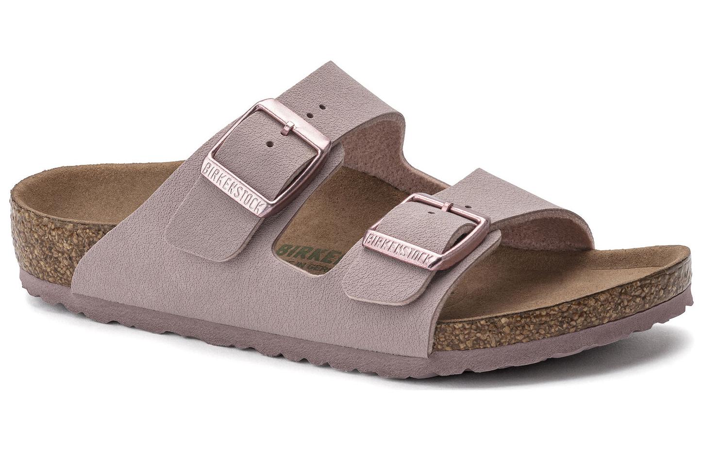 Order Birkenstock 皮革 舒適柔軟搭扣 一字拖鞋 男款 粉色