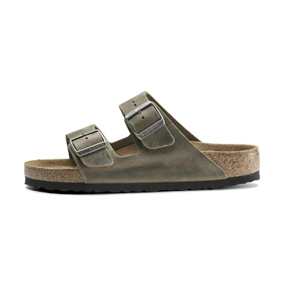 Birkenstock Arizona Soft Footbed Oiled Leather Faded Khaki