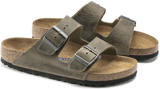 Birkenstock Arizona Soft Footbed Kulit Minyak Khaki Pudar 1019313/1019377 Lookbook Birkenstock Arizona Soft Footbed Kulit Minyak Khaki Pudar 1019313/1019377