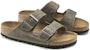 Birkenstock Arizona Soft Footbed Kulit Minyak Khaki Pudar 1019313/1019377