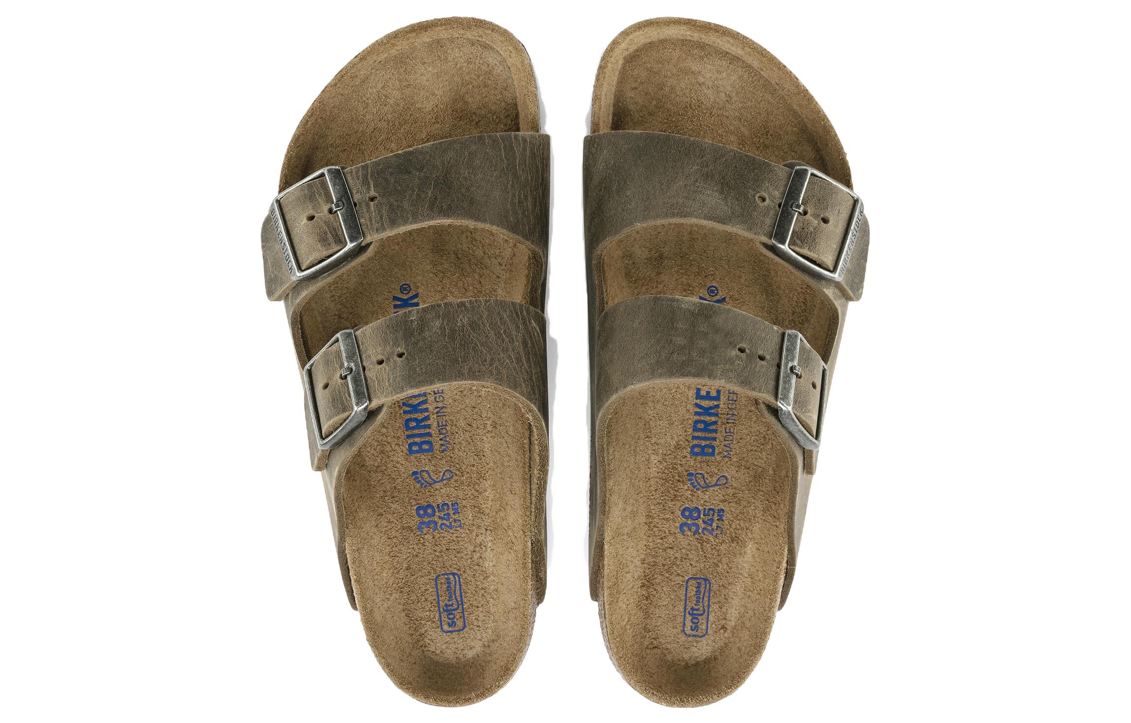 Shop 버켄스탁 아리조나 소프트 오일 가죽  faded khaki  (53 characters) 1019313/1019377