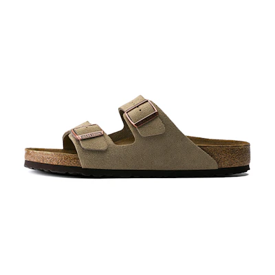 Birkenstock Arizona Soft Footbed Suede Leather 'Taupe'