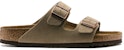 Birkenstock Arizona Soft Footbed Suede Leather 'Taupe' Kulit Lembut Coklat Pudar 951301