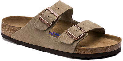 Lookbook Birkenstock Arizona Soft Footbed Suede Leather 'Taupe' Kulit Lembut Coklat Pudar 951301