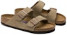 Birkenstock Arizona Soft Footbed Suede Leather 'Taupe' Kulit Lembut Coklat Pudar 951301