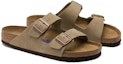 Shop Birkenstock Arizona Soft Footbed Suede Leather 'Taupe' Kulit Lembut Coklat Pudar 951301